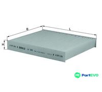 MAHLE CABIN AIR FILTER LA345 FOR SUBARU SUZUKI