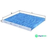 MAHLE CABIN AIR FILTER LAO241 FOR FIAT LANCIA