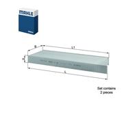 Mahle Cabin Air Filter (Pollen Filter) fits Citroen C4 Spacetourer Xsara