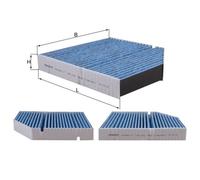 MAHLE LAO1161 Cabin Pollen Interior Air Filter 260mm Length Fits Mercedes-Benz