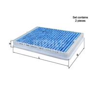 Mahle Car Cabin Filter LAO73/S - for Precision OE Matching Fit and High Quality