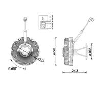 MAHLE CFC173000P Radiator Fan Clutch 7 Pins 290mm Diameter Fits MERCEDES-BENZ