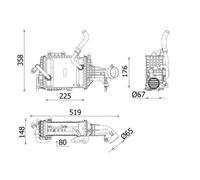 MAHLE Charge Air Cooler Brazed Cooling Fins For Mercedes CLS E-Class GLC S-Class