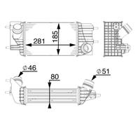Mahle Charge air cooler PREMIUM LINE - CI154000P