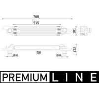 MAHLE CI 612 000P CHARGE AIR COOLER