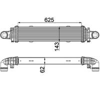 MAHLE CI357000P Charge Air Cooler Brazed Cooling Fins Fits Mercedes-Benz