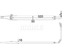 Power steering oil cooler CLC 10 000P MAHLE for MERCEDES-BENZ VITO / MIXTO Van