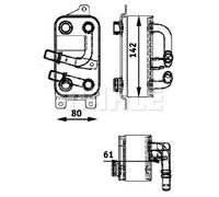 MAHLE ORIGINAL CLC 43 000P Automatic transmission oil cooler