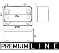 MAHLE CLC63000P Engine Oil Cooler Brazed Cooling Fins 202mm Length Fits DAF BOVA