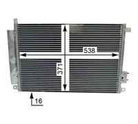 Mahle Condenser for Fiat 500 169A4.000 1.2 Litre June 2009 to January 2012