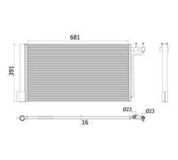 MAHLE ORIGINAL AC 941 000P Air conditioning condenser