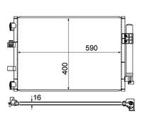MAHLE ORIGINAL AC 861 000S Air conditioning condenser