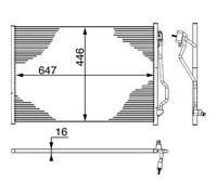 Mahle Condenser for Mercedes Benz CL65 AMG M275.980 6.0 April 2007 to April 2011