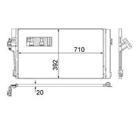 MAHLE ORIGINAL AC 762 000S Air conditioning condenser
