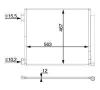 Mahle Condenser for Renault Koleos dCi 175 M9R868 2.0 January 2017 to April 2020