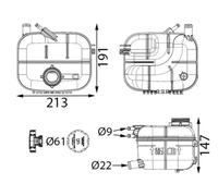 MAHLE CRT 163 000S Coolant expansion tank