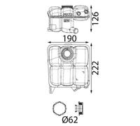 MAHLE CRT 340 000S Coolant expansion tank