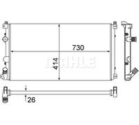 MAHLE Coolant Radiator CR1683000S for RENAULT MASTER/ OPEL MOVA etc