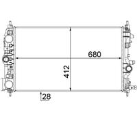 New Radiator, engine cooling for OPEL VAUXHALL:ZAFIRA C,INSIGNIA A 1300326
