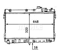 MAHLE ORIGINAL CR 185 000S Engine radiator