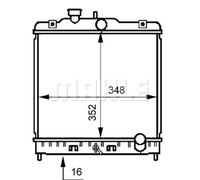 MAHLE Coolant Radiator CR194000S for HONDA CIVIC IV / V etc