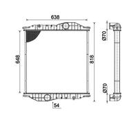 MAHLE Coolant Radiator CR2586000S for MERCEDES ECONIC etc