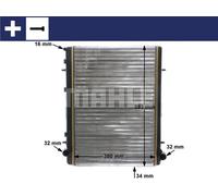 MAHLE Coolant Radiator SIMPLE FIT CR2033000S for PEUGEOT 307 (3A/C) etc