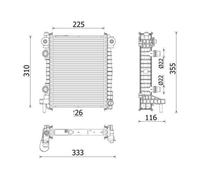 MAHLE ORIGINAL CR 2707 000P Engine radiator