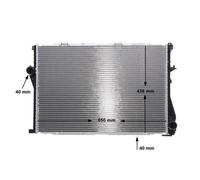 MAHLE ORIGINAL Engine radiator CR 295 000S for vehicles with/without air conditioning 650 438 34 with quick couplers Brazed cooling fins BMW: 5 Saloon