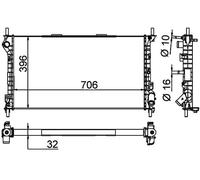 MAHLE CR 1196 000P Coolant Cooler Behr Premium Line