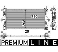 MAHLE CR808000P Engine Cooling Radiator Brazed Cooling Fins Fits Fiat Ducato