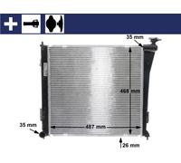 MAHLE ORIGINAL CR 848 000S Engine radiator