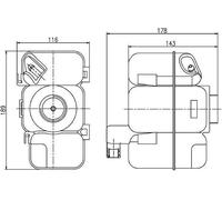 MAHLE ORIGINAL CRT 206 000S Coolant expansion tank