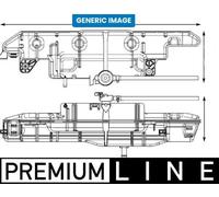 MAHLE CRT218000S Coolant Expansion Tank 485mm Length Fits Porsche Boxster
