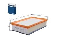 Mahle Engine Air Filter fits Audi A3 Q2 Q3 A1 A3 Allstreet