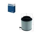 Mahle Engine Air Filter fits Audi A4 Q5 A5