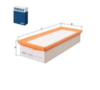 Mahle Engine Air Filter fits Audi Q5