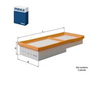 Mahle Engine Air Filter fits Chrysler Crossfire Mercedes SLK