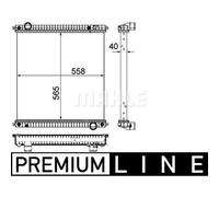 Mahle Engine Cooling Radiator CR 1046 000P - Genuine OE Quality for Iveco