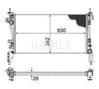 Mahle Engine Cooling Radiator CR 1120 000S - Genuine OE Quality for Fiat