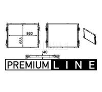 Mahle Engine Cooling Radiator CR 1175 000P - Genuine OE Quality for Scania