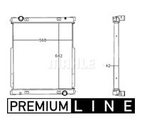 Mahle Engine Cooling Radiator CR 1215 000P - Genuine OE Quality for Iveco