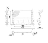 Mahle Engine Cooling Radiator CR 1352 000S - Genuine OE Quality for Ford