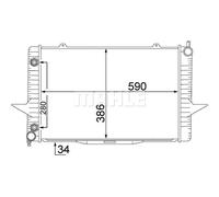 MAHLE Coolant Radiator CR1544000S for VOLVO C70 etc