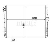 MAHLE ORIGINAL CR 1585 000S Engine radiator