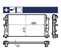 MAHLE ORIGINAL CR 1710 000S Engine radiator