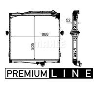 Mahle Engine Cooling Radiator CR 2092 000P - Genuine OE Quality for Renault