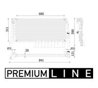 Mahle Engine Cooling Radiator CR 2310 000P - Genuine OE Quality for BMW
