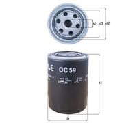 Mahle Engine Oil Filter fits Alfa Romeo Aston Martin Bedford Belarus Bmc
