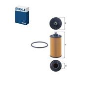 Oil Filter OX1245D Mahle 25195785 25195775